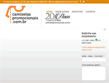 Tablet Screenshot of camisetaspromocionais.com.br